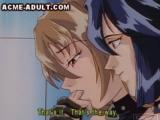 Animated hentai cartoon of sex slave being fingered in her mouth and pussy while bound in rope.