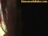 Hot brunette decides to suck her boyfriend in a dressing room until he cums all over her mouth.