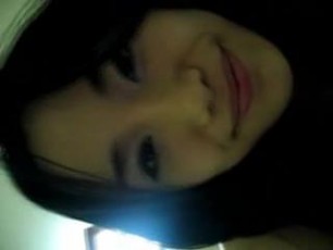 He fucks his Korean girlfriends hairy pussy
