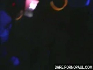 College frat party teenagers get kinky with some glowsticks
