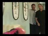 Latex covered horny babe with a leash on getting anal stuffed!Her two friends saw her bending over and inviting to banged her itchy pussy.Then she grabbed two raging dicks and deepthroat.Big tits MILF getting her two holes nailed hard!Watch thei