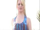 Amateur super sexy teen blonde babe masturbating using a large vibrator