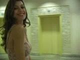 Amateur super sexy teen babe masturbating in a public place