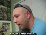 College girl gets her pussy eaten out at a frat house party.