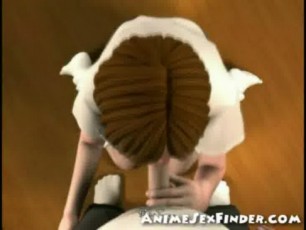 Cute animated japanese teen gives a nice blowjob to her boyfriend!