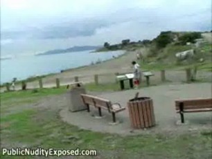 The all natural tits on this sexy brunette amateur are exposed to the public in this wild gallery.