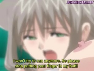 Hentai hottie gets masturbated with a bottle and enjoys anal sex
