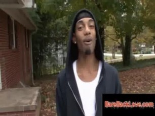 Cute twink gay guy sucking dicks in interrracial gay orgy with hot black guys