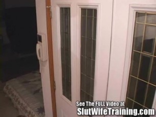 Tom has been training his wife Tiffany to be a slut, he sent her to Dirty D for a Slut Wife Final Exam. Dirty D begins his evaluation by testing Tiffanys oral and deep throat skills. For the last