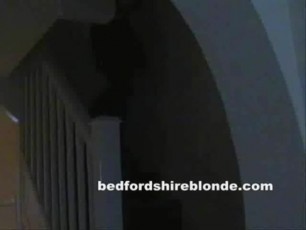 Watch me film this British amateur slutty wife in stockings playing with herself at home