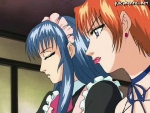 Busty anime lesbians licking their boobs and fingering wet cunts