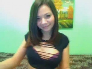 This very cute and sexy chick will surprise you how horny she is as she sucks her dildo after stroking it inside her tight pussy