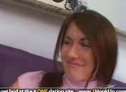 Sweet slim teen Peaches enjoys the big cock inside her