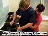 Mature older woman trick into having sex with her son