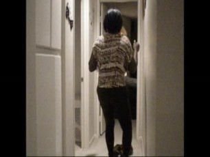 Shemale with large big ass vibrates to make self cum. Nice ass.