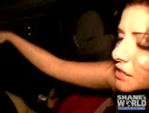 crazy drunk girl gets mad in a parking g...