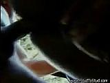 Cock hungry black gay asshole fucked from behind