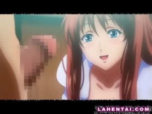 Big titted hentai babe gives head and gets fucked from behind