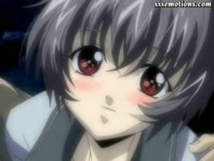 Anime brunette gets her pussy licked and taking a huge cock