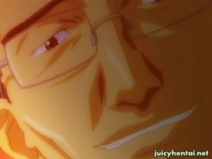 Anime lesbians licking pussy and having sex with a black strapon