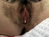 Sexy milf amateur shoves a dildo in her extreme hairy pussy