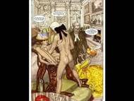 Thin blonde with small breasts and round ass loves anal sex that gives her painful bdsm orgasms. French medieval dungeon bondage for her masters. Visit CarnalArt to see Debbie Nomads massive collections of fetish art and ics.