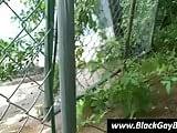 Broke thug sucks white cock for money
