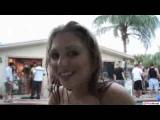 Drunken teen slut gets her pussy licked in the pool before sucking cock.