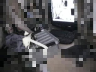A toilet roll tube that I taped together with a plastic bag on the inside, between the bag and toilet roll, I have some padding. This time i watching a girl masturbate while pumping the tube... Ejac