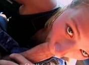 My Girlfriend Gives me a blowjob in my Car