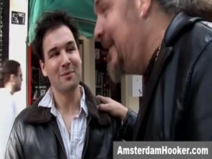 Video of a beautiful dutch prostitute in lingerie sucking off a foreign tourist
