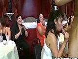 Awesome amateur party with stippers erect dong sucking.