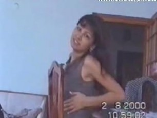 12 years ago My ex wife Fatima seduces me with a dance before she gives me an excellent blow job Next she strokes her fresh shaved pussy on the couch, plays with her boobs and I fuck her to an orgasm