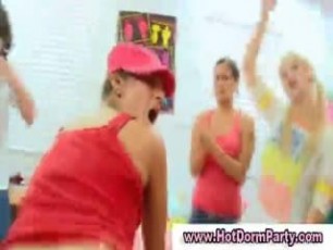 Real amateur college babe gives guys a blowjob in reality gangbang