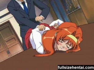 schoolgirl in bondage penetration at custodial room