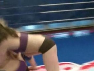 Two sexy young girls fighting