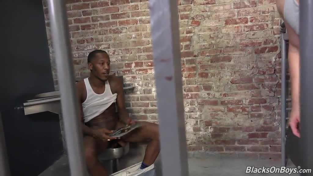 Prison Bitch Blows His Black Cellmate And Gets Ass Fucked